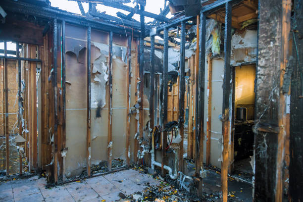 Professional Fire Damage Restoration technician working in Poplar Grove, IL